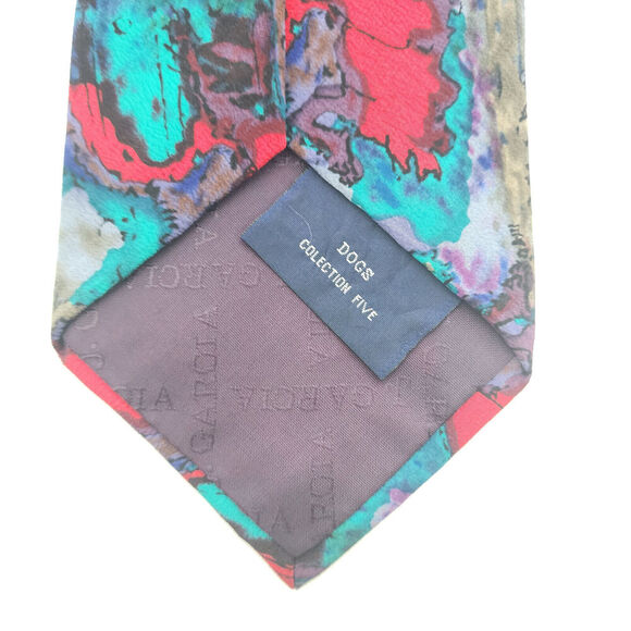 Jerry Garcia Dogs Collection Five Abstract Art Colorful Statement Silk Tie - Picture 4 of 4